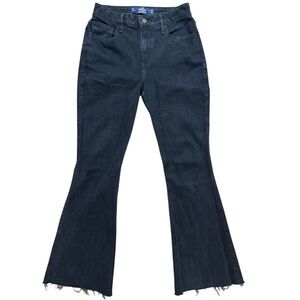 Hollister Jeans Denim High-Rise Vintage Flare Black Raw Hem Size: W25 L30